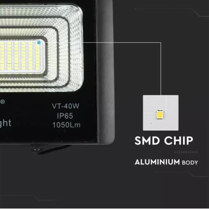 LED Stmievateľný solárny reflektor LED/16W/3,2V 4000K IP65 + diaľkové ovládanie