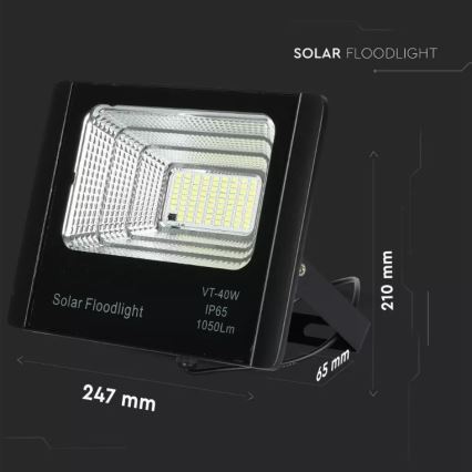 LED Stmievačná solárna reflektor LED/16W/3,2V 4000K IP65 10000 mAh + diaľkové ovládanie