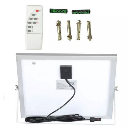 LED Stmievačná solárna reflektor LED/16W/3,2V 4000K IP65 10000 mAh + diaľkové ovládanie