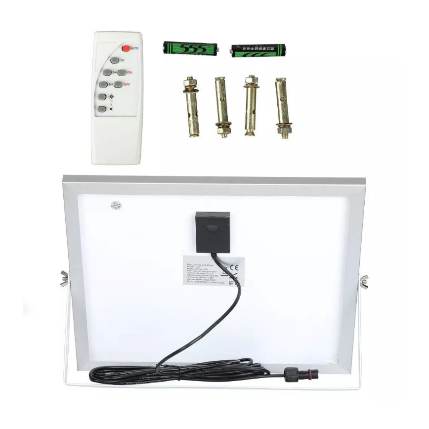 LED Stmievačná solárna reflektor LED/16W/3,2V 4000K IP65 10000 mAh + diaľkové ovládanie