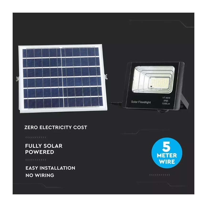 LED Stmievačná solárna reflektor LED/16W/3,2V 4000K IP65 10000 mAh + diaľkové ovládanie