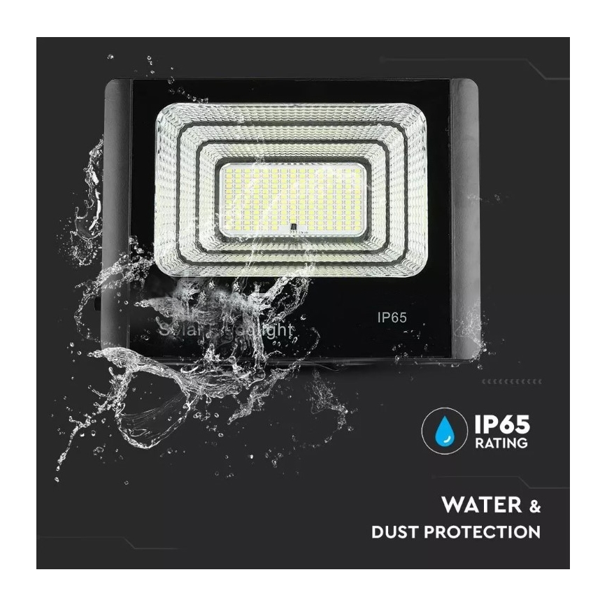 LED Stmievačná solárna reflektor LED/16W/3,2V 4000K IP65 10000 mAh + diaľkové ovládanie
