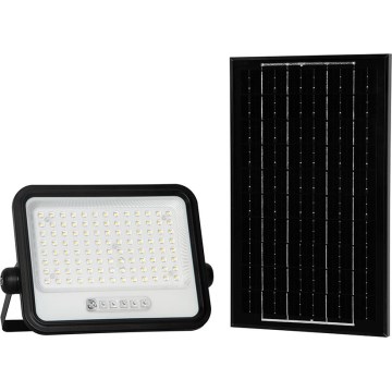 LED Stmievateľný solárny reflektor LED/200W/3,2V 2000-8000K IP65 10000 mAh čierny + diaľkové ovládanie