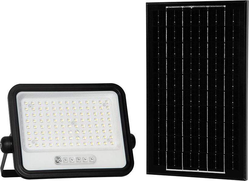 LED Stmievateľný solárny reflektor LED/200W/3,2V 2000-8000K IP65 10000 mAh čierny + diaľkové ovládanie