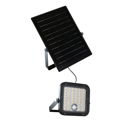 LED Stmievateľný solárny reflektor so senzorom LED/10W/3,7V 4000/6000K IP65 3600 mAh + diaľkové ovládanie