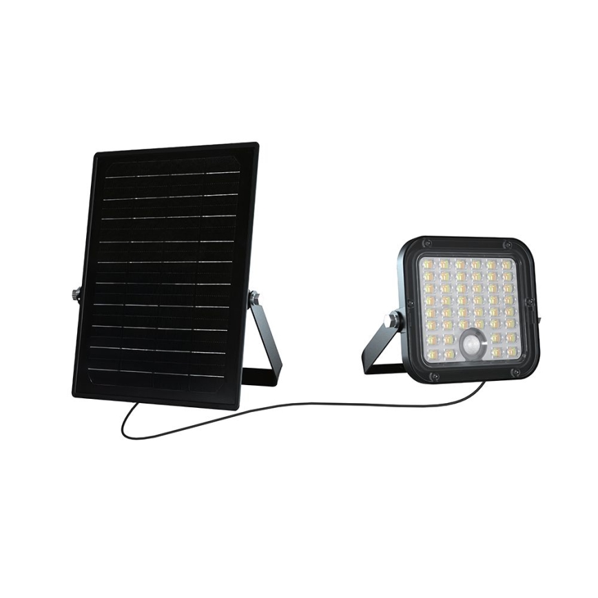 LED Stmievateľný solárny reflektor so senzorom LED/10W/3,7V 4000/6000K IP65 3600 mAh + diaľkové ovládanie