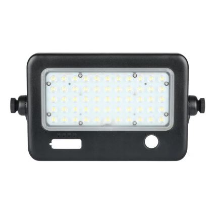 LED Stmievateľný solárny reflektor so senzorom LED/10W/3,7V 4000K IP65 + USB port