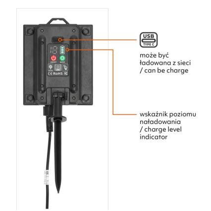 LED stmievateľný solárny dekoratívny svetelný reťazec STARLIGHT NEO 20xE27/3,7V 2700K IP54 1200 mAh 11,5m + diaľkové ovládanie