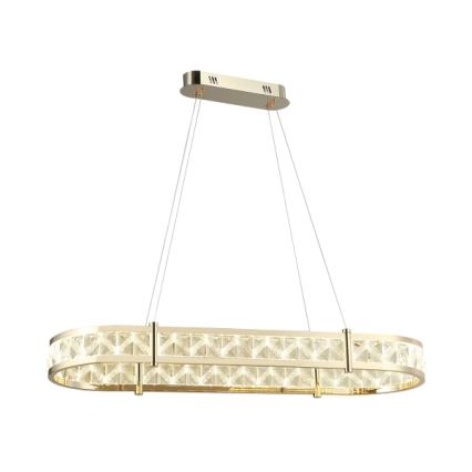 LED stmievateľný krištáľový luster na lanku ENRIQUE LED/50W//230V 3000-6000K + diaľkové ovládanie
