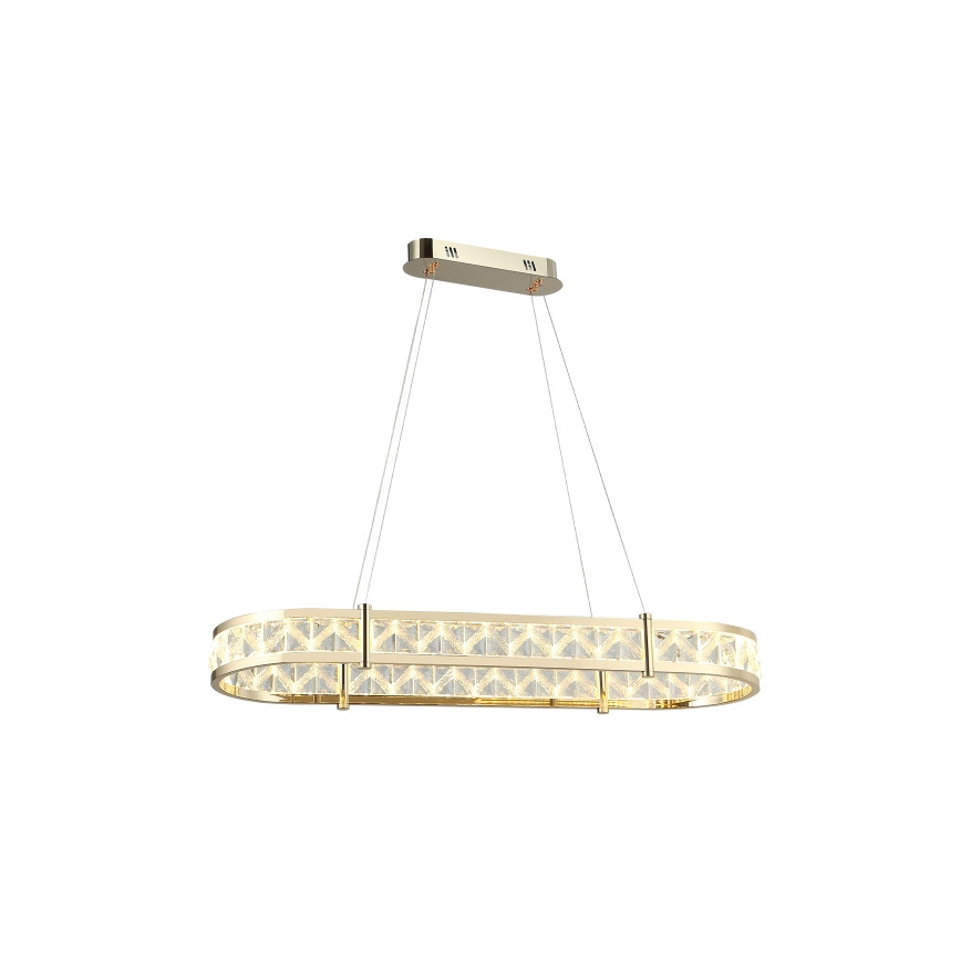 LED stmievateľný krištáľový luster na lanku ENRIQUE LED/50W//230V 3000-6000K + diaľkové ovládanie