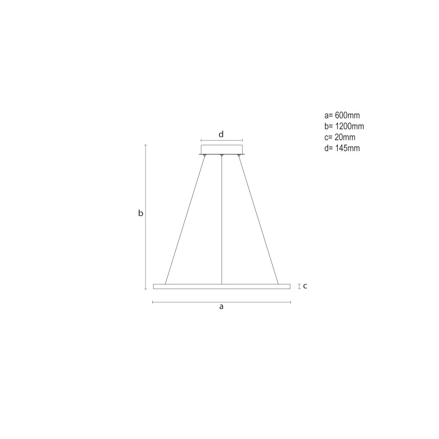 LED Stmievateľný luster s lankom LED/32W/230V 3000-6500K pr. 60 cm + diaľkové ovládanie