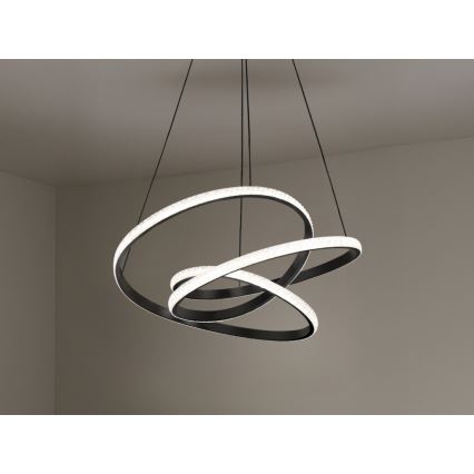 Stmievateľný LED luster na lanku LED/90W/230V 3000-6500K pr. 47 cm + diaľkové ovládanie