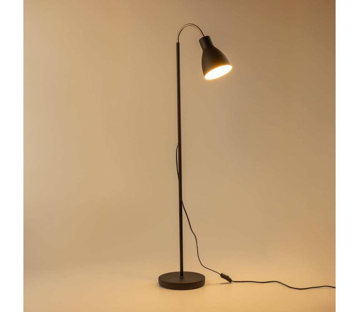 LED stojacia lampa 1xE27/7W/230V čierna 9A21979