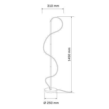 LED Stojacia lampa EMMA LED/24W/230V zlatá