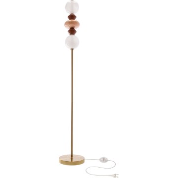 LED Stojacia lampa FLORES LED/15W/230V zlatá/oranžová/hnedá