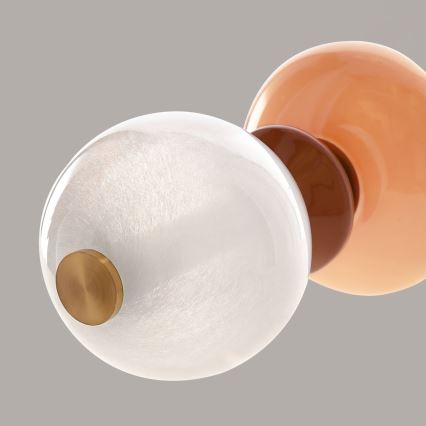 LED Stojacia lampa FLORES LED/15W/230V zlatá/oranžová/hnedá