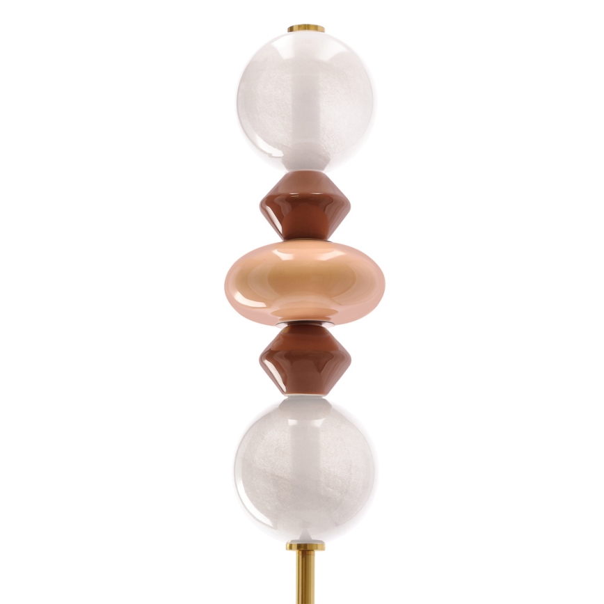 LED Stojacia lampa FLORES LED/15W/230V zlatá/oranžová/hnedá