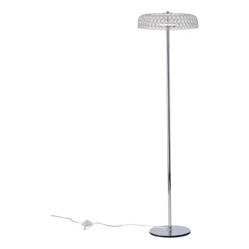 LED Stojacia lampa LED/10W/230V 3000K lesklý chróm