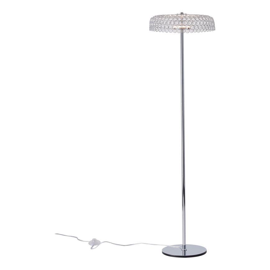 LED Stojacia lampa LED/10W/230V 3000K lesklý chróm