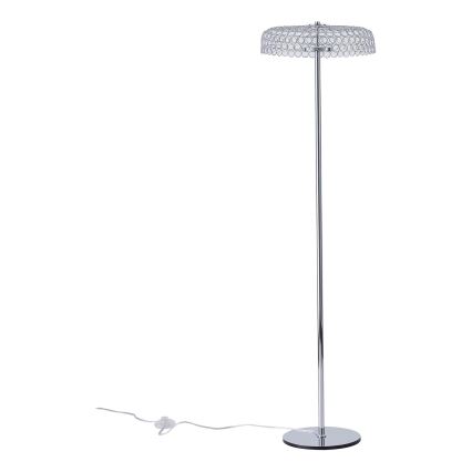 LED Stojacia lampa LED/10W/230V 3000K lesklý chróm