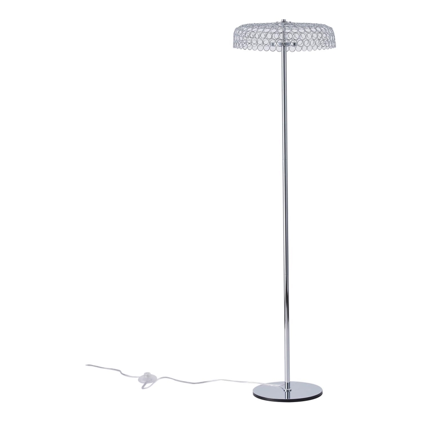 LED Stojacia lampa LED/10W/230V 3000K lesklý chróm