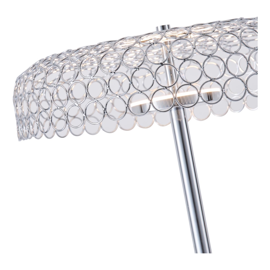 LED Stojacia lampa LED/10W/230V 3000K lesklý chróm