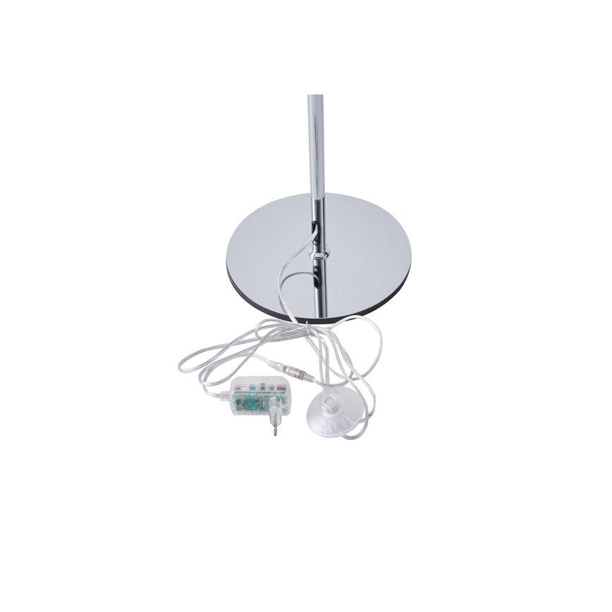 LED Stojacia lampa LED/10W/230V 3000K lesklý chróm