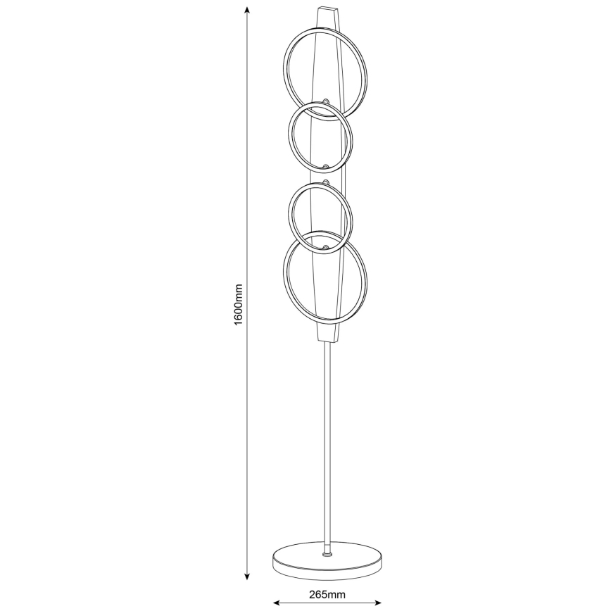 LED stojacia lampa MELISA LED/25W/230V borovica