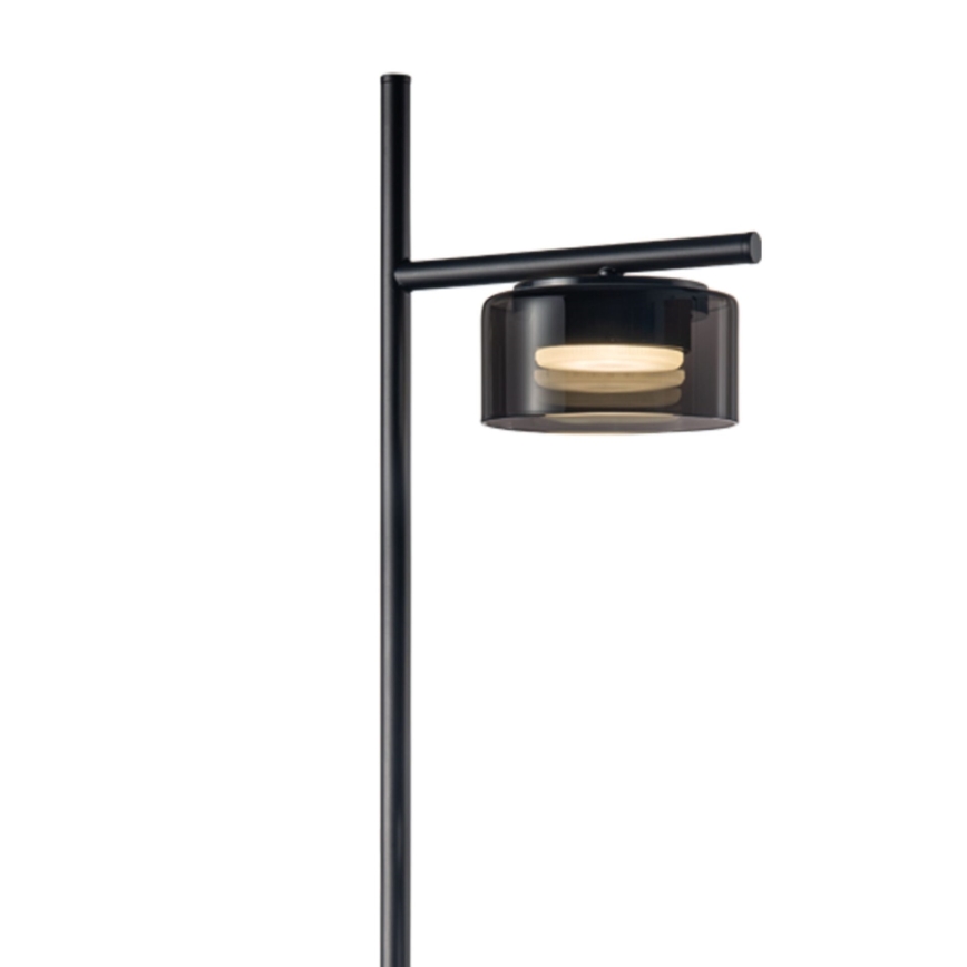 LED stojacia lampa OFELIA 1xGX53/6W/230V čierna/dymová