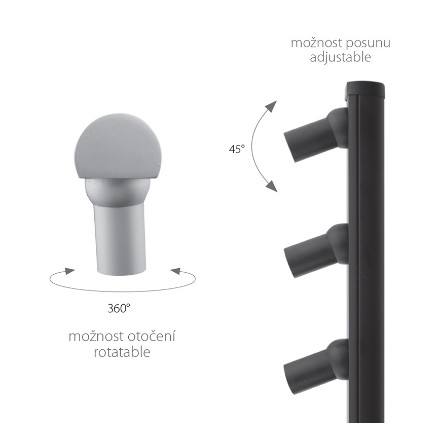 Panlux P2/NBT - LED bodové svietidlo PICCO TRIO 1x3LED/5,4W/500mA