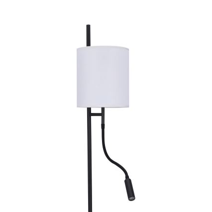 LED Stojacia lampa TOKYO 1xE27/40W/230V + LED/3W čierna/biela