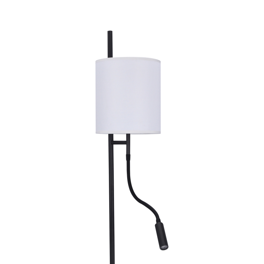 LED Stojacia lampa TOKYO 1xE27/40W/230V + LED/3W čierna/biela