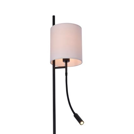 LED Stojacia lampa TOKYO 1xE27/40W/230V + LED/3W čierna/biela