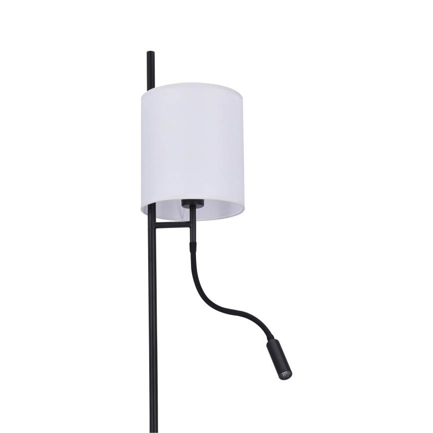 LED Stojacia lampa TOKYO 1xE27/40W/230V + LED/3W čierna/biela