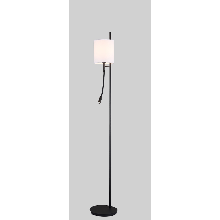 LED Stojacia lampa TOKYO 1xE27/40W/230V + LED/3W čierna/biela