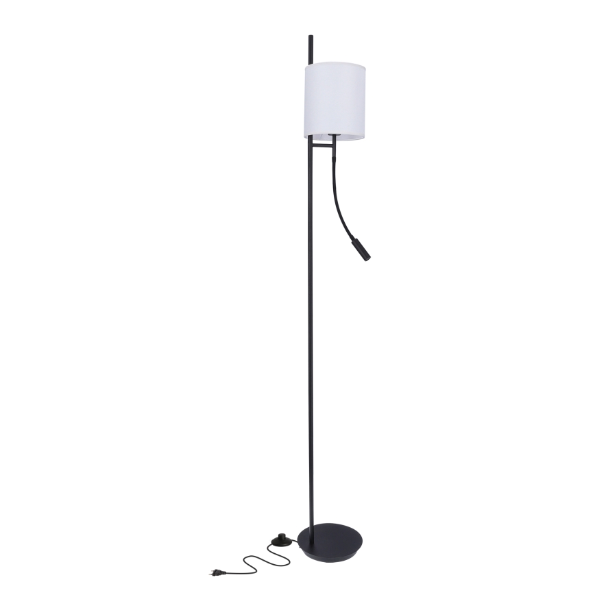 LED Stojacia lampa TOKYO 1xE27/40W/230V + LED/3W čierna/biela