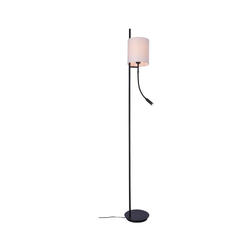LED Stojacia lampa TOKYO 1xE27/40W/230V + LED/3W čierna/biela