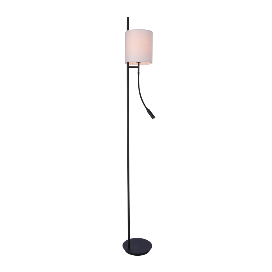 LED Stojacia lampa TOKYO 1xE27/40W/230V + LED/3W čierna/biela