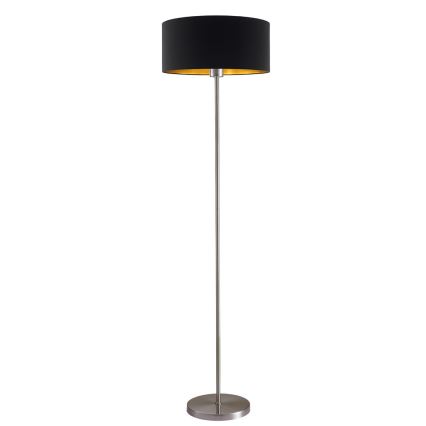 LED stojacia lampa TUNJA 1xE27/20W/230V pr. 38 cm matný chróm/čierna