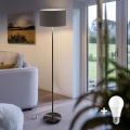 LED stojacia lampa TUNJA 1xE27/20W/230V priemer 38 cm čierna/hnedá