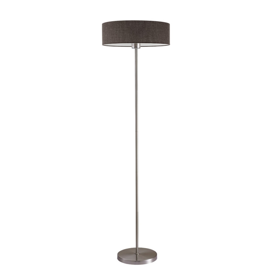 LED stojacia lampa TUNJA 1xE27/20W/230V priemer 38 cm matný chróm/hnedá