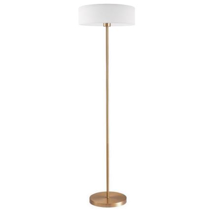 LED stojacia lampa TUNJA 1xE27/20W/230V, priemer 38 cm, zlatá/biela