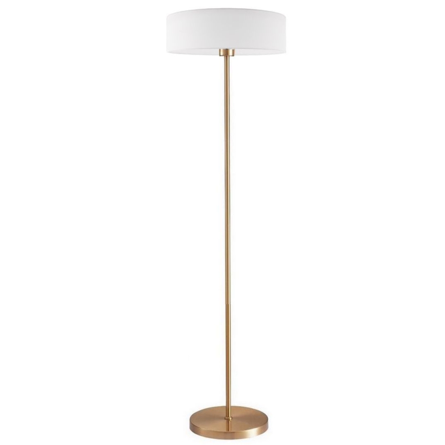 LED stojacia lampa TUNJA 1xE27/20W/230V, priemer 38 cm, zlatá/biela