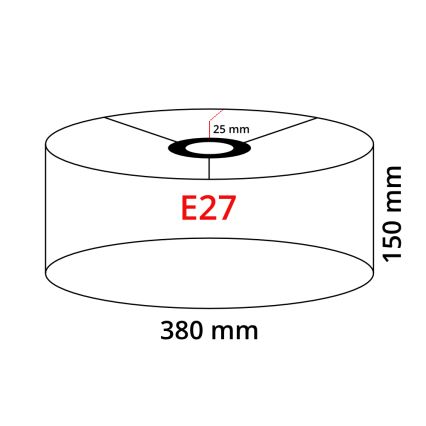 LED stojacia lampa TUNJA 1xE27/20W/230V, priemer 38 cm, zlatá/hnedá