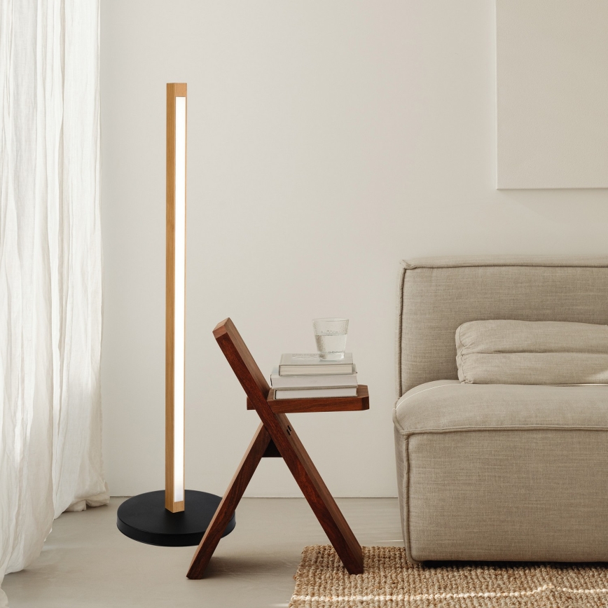 LED stojacia lampa VERDE LED/18W/230V 3000K dub/čierna