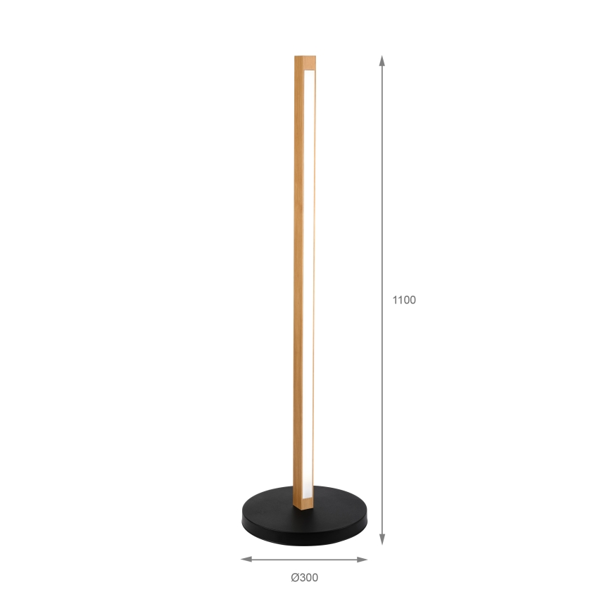 LED stojacia lampa VERDE LED/18W/230V 3000K dub/čierna