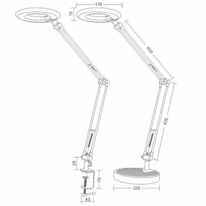 LED Stolná lampa BIANCA LED/8W/230V