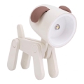 LED stolná lampa LED/0,06W/3xLR41 pes biela