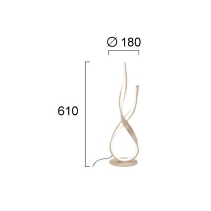 LED stolná lampa RIBBON LED/21W/230V béžová