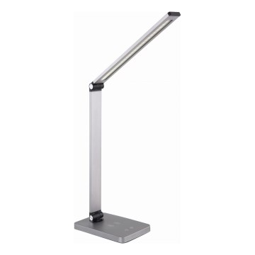 LED Stolná lampa s bezdrôtovou nabíjačkou LED/10W/230V 3000/4000/4500/5000/6000K matný chróm